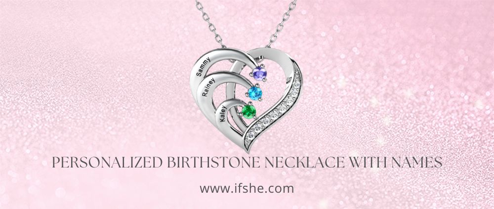 Personalized Birthstone Necklaces with Names