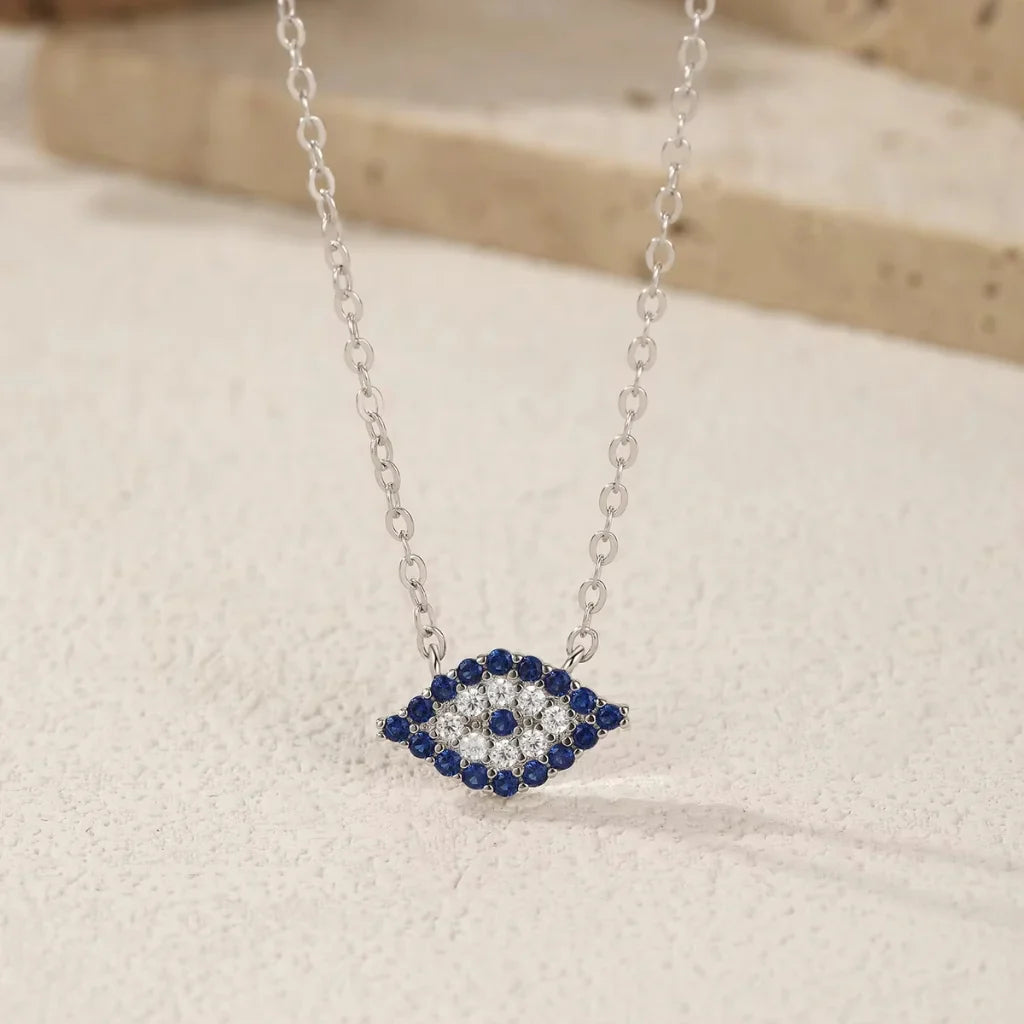 925 Sterling Silver Evil Eye Necklace for Women - Evil Eye Choker
