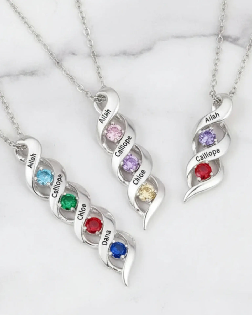 personalized necklace birthstone grandmother necklace