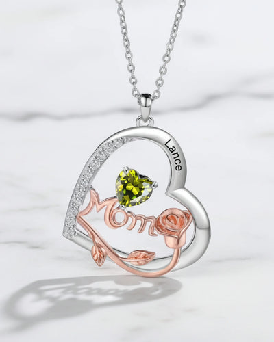 Heart Birthstone Necklaces