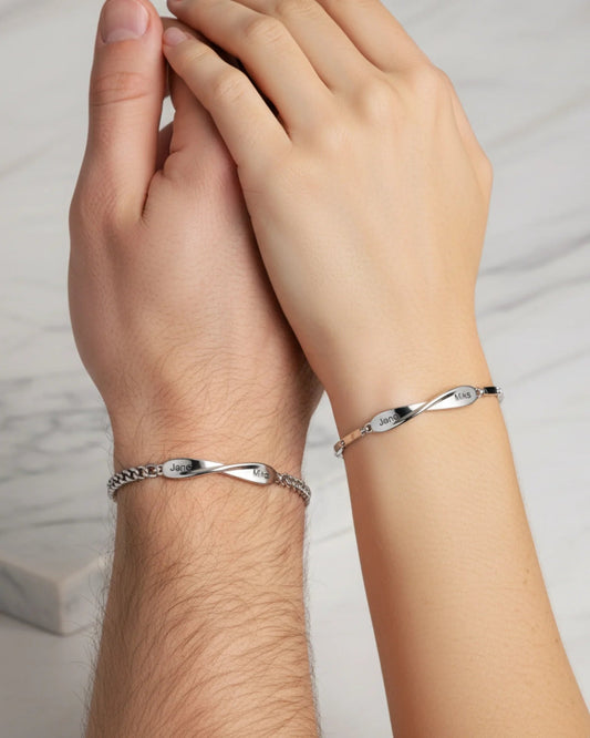 Personalized Infinity Matching Couple Bracelets IfShe Jewelry
