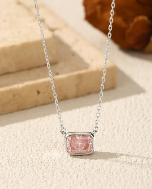 Pink Cubic Zirconia Necklace