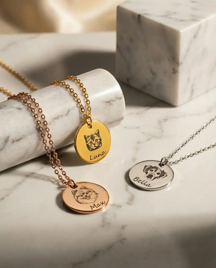 Custom Pet Portrait Necklace