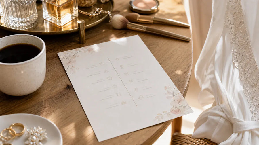 Wedding Day Timeline Template: Hour-by-Hour + Buffer