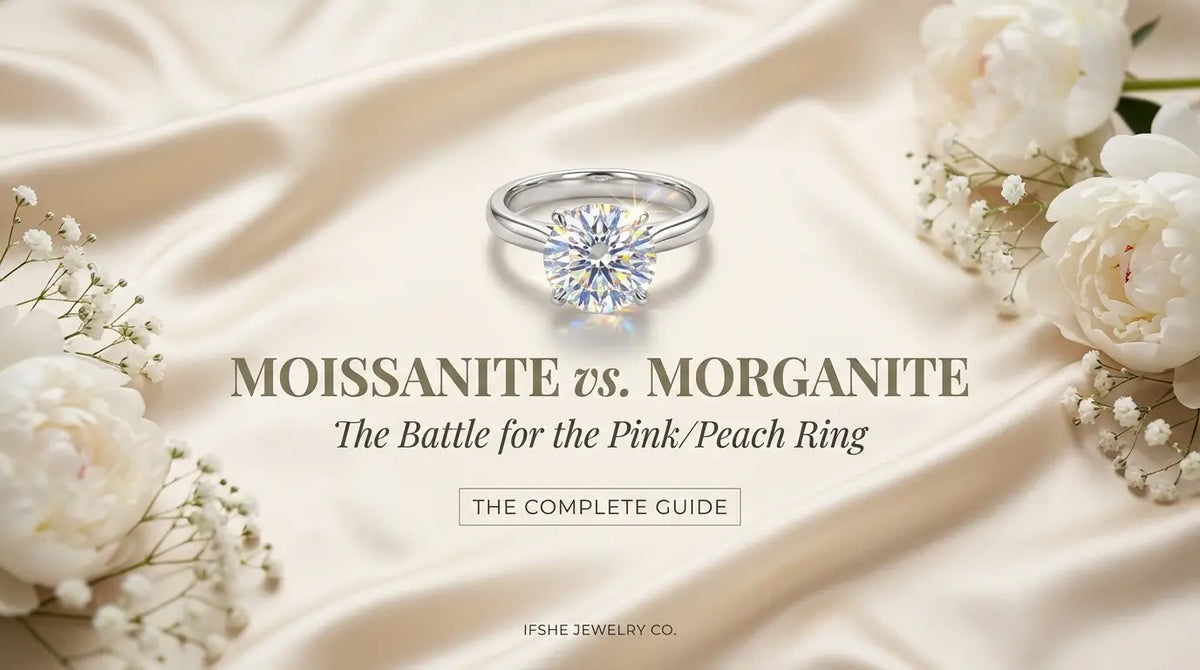 Moissanite vs. Morganite: The Battle for the Pink/Peach Ring