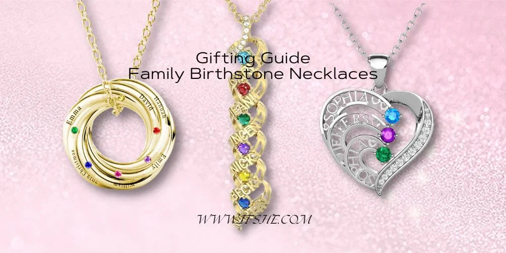 Family birthstone necklaces online