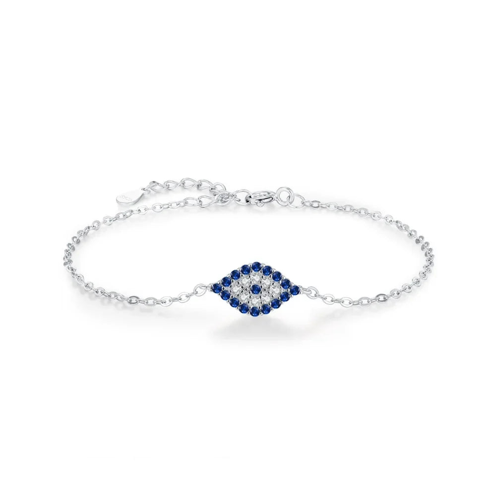 925 Sterling Silver Evil Eye Bracelet for Protection - Eye of Evil Bracelet