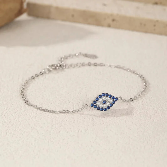 925 Sterling Silver Evil Eye Bracelet for Protection - Eye of Evil Bracelet