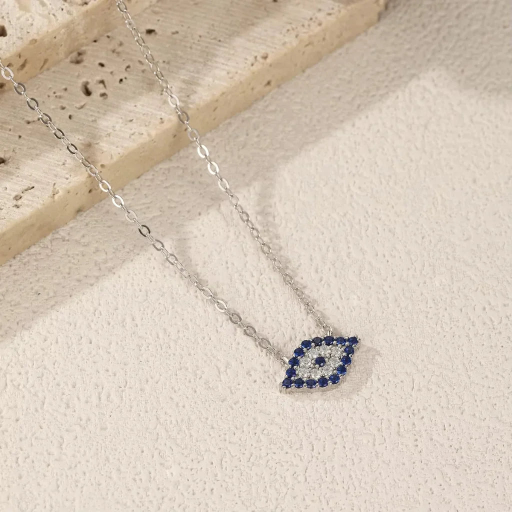 925 Sterling Silver Evil Eye Necklace for Women - Evil Eye Choker