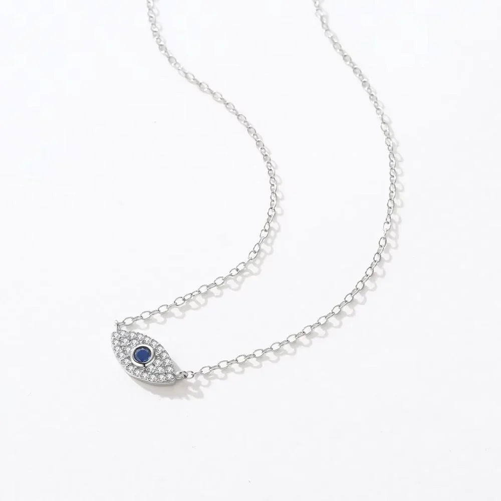 925 Sterling Silver Evil Eye Necklace for Women - Women's Evil Eye Pendant Necklace