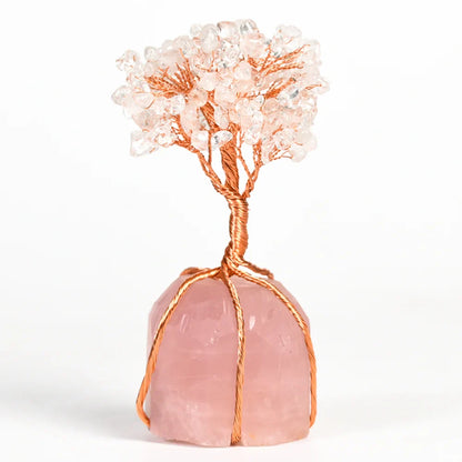 Amethyst Crystal Tree with Rose Quartz Base