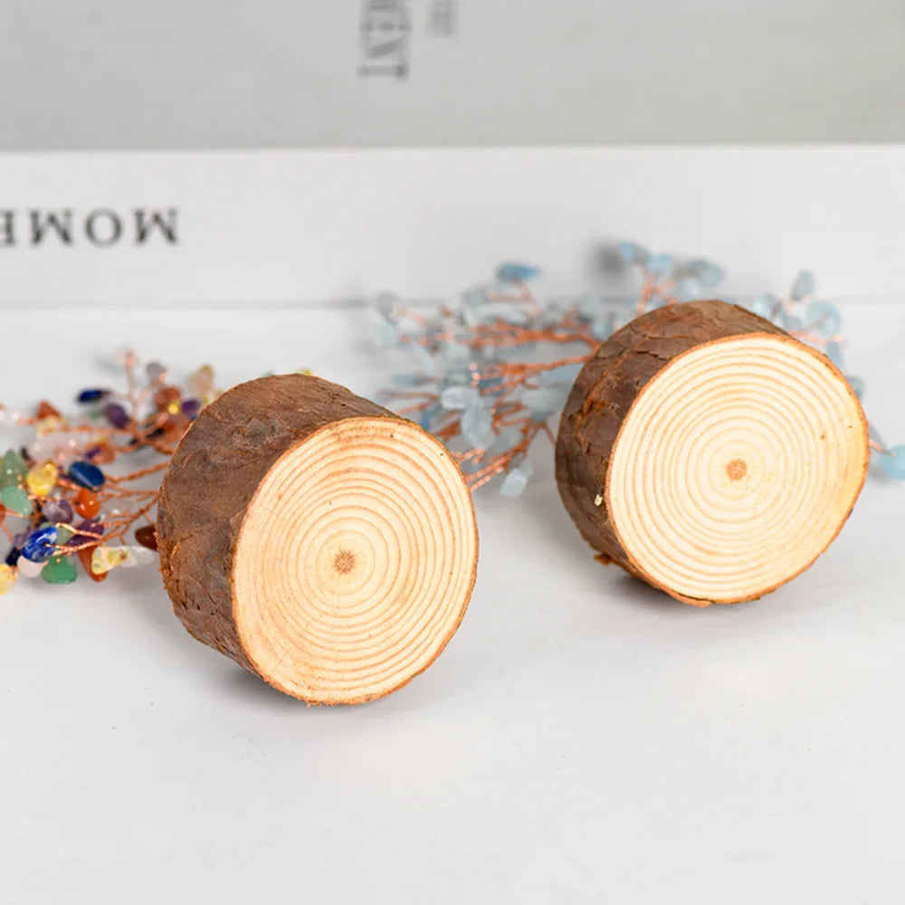 Aquamarine Crystal Tree with Wooden Base