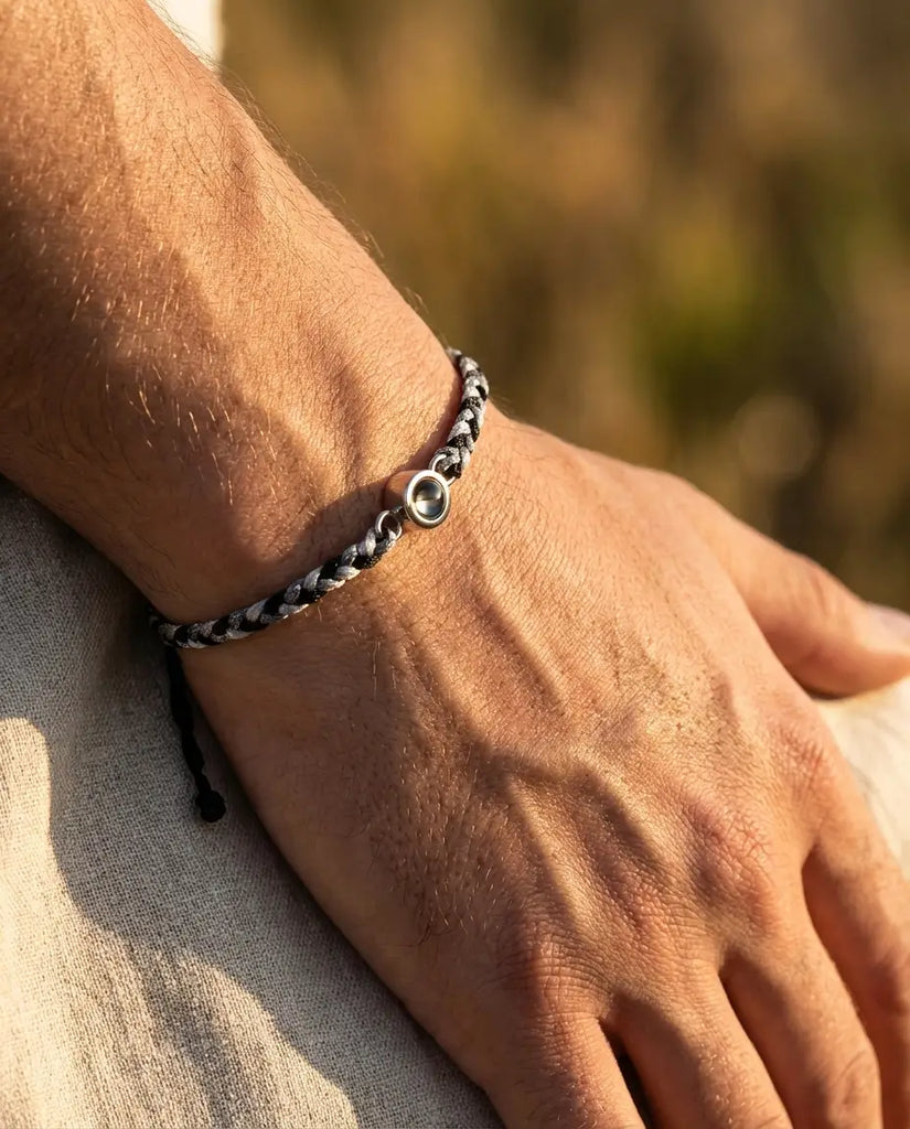 Custom Braided Photo Projection Bracelet - Picture Inside Rope IfShe Jewelry