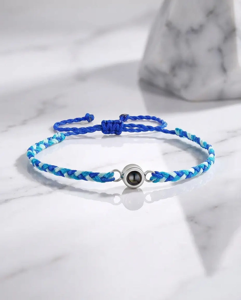 Custom Braided Photo Projection Bracelet - Picture Inside Rope IfShe Jewelry