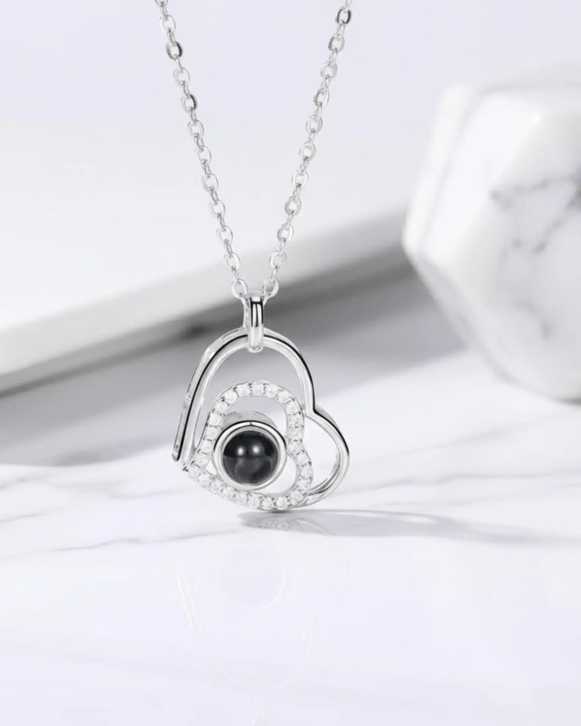 Enduring Memory Stainless Steel Photo Projection Necklace IfShe Jewelry