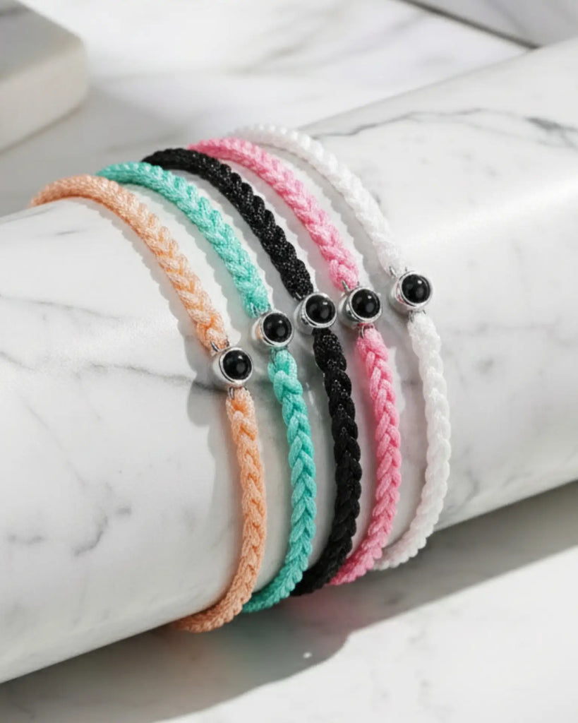 Friendship Knot Photo Projection Woven Bracelet IfShe Jewelry