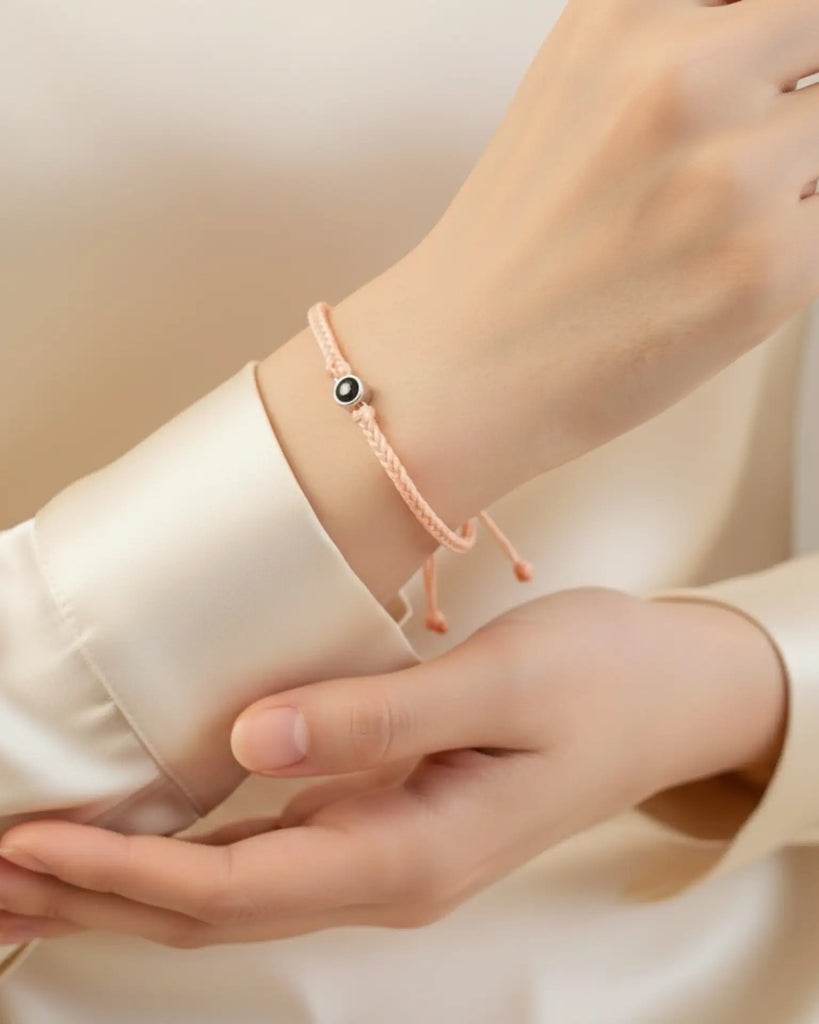 Friendship Knot Photo Projection Woven Bracelet IfShe Jewelry