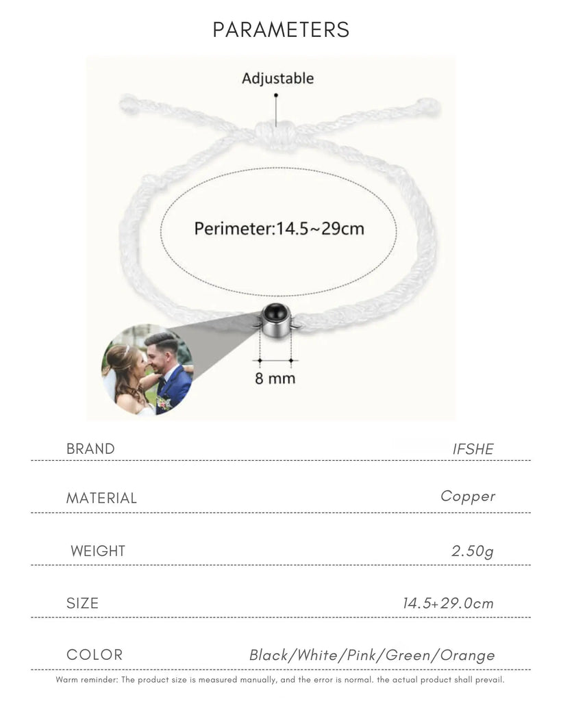 Friendship Knot Photo Projection Woven Bracelet IfShe Jewelry