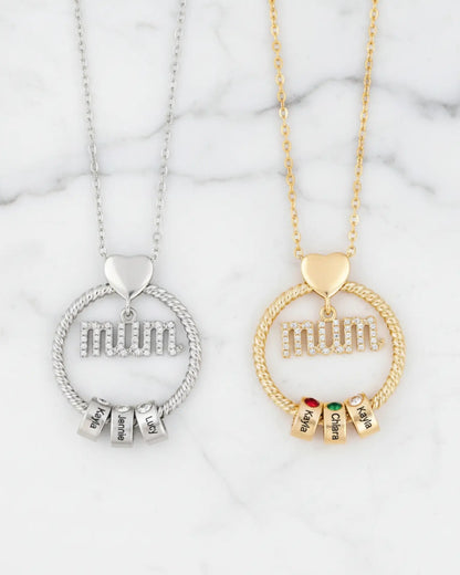 Personalized Birthstone Necklace for Mom