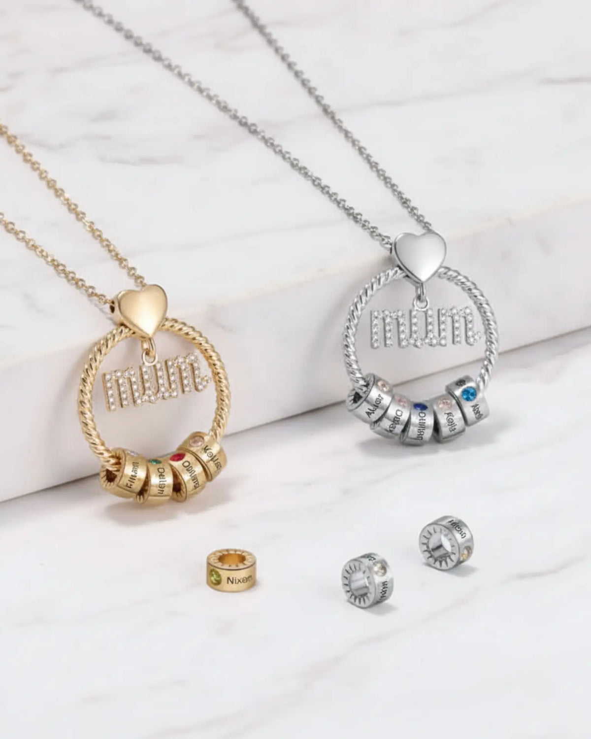 Personalized Birthstone Necklace for Mom
