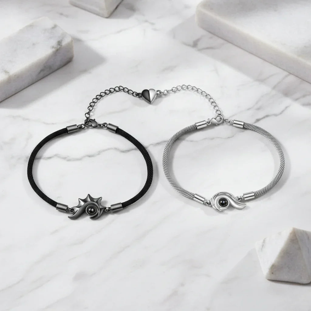 Personalised Photo Projection Matching Bracelets