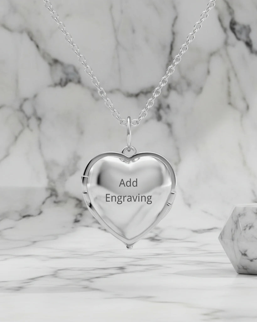 Personalized Angel Wings Photo Locket Necklace with Engraving