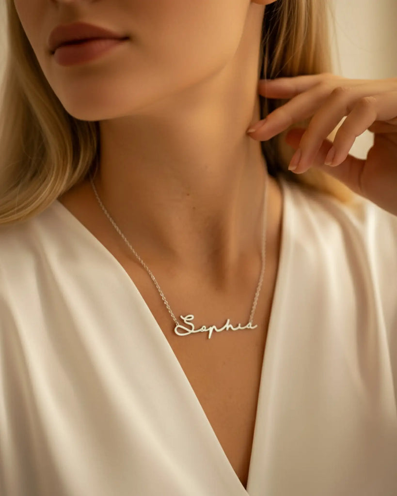 Personalized Cursive Name Necklace | Sterling Silver IfShe Jewelry