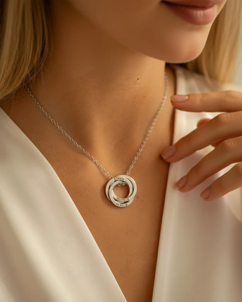 Personalized Engraved Russian Ring Necklace Ifhe Jewelry