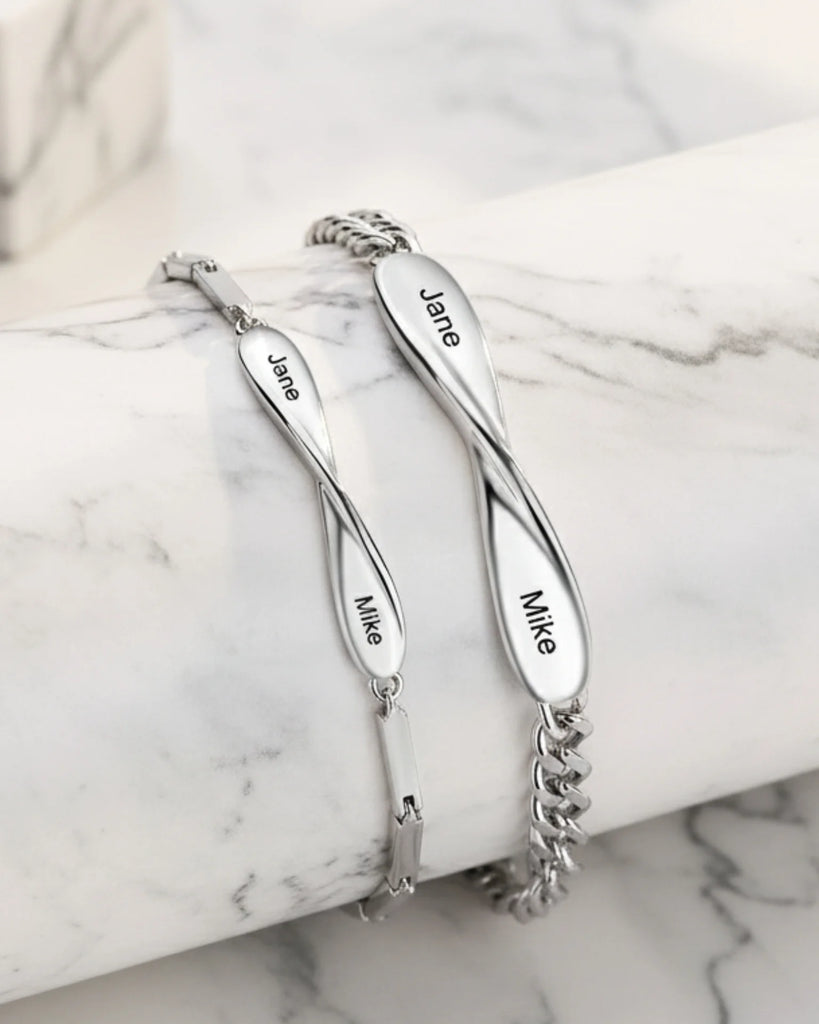 Personalized Infinity Matching Couple Bracelets IfShe Jewelry