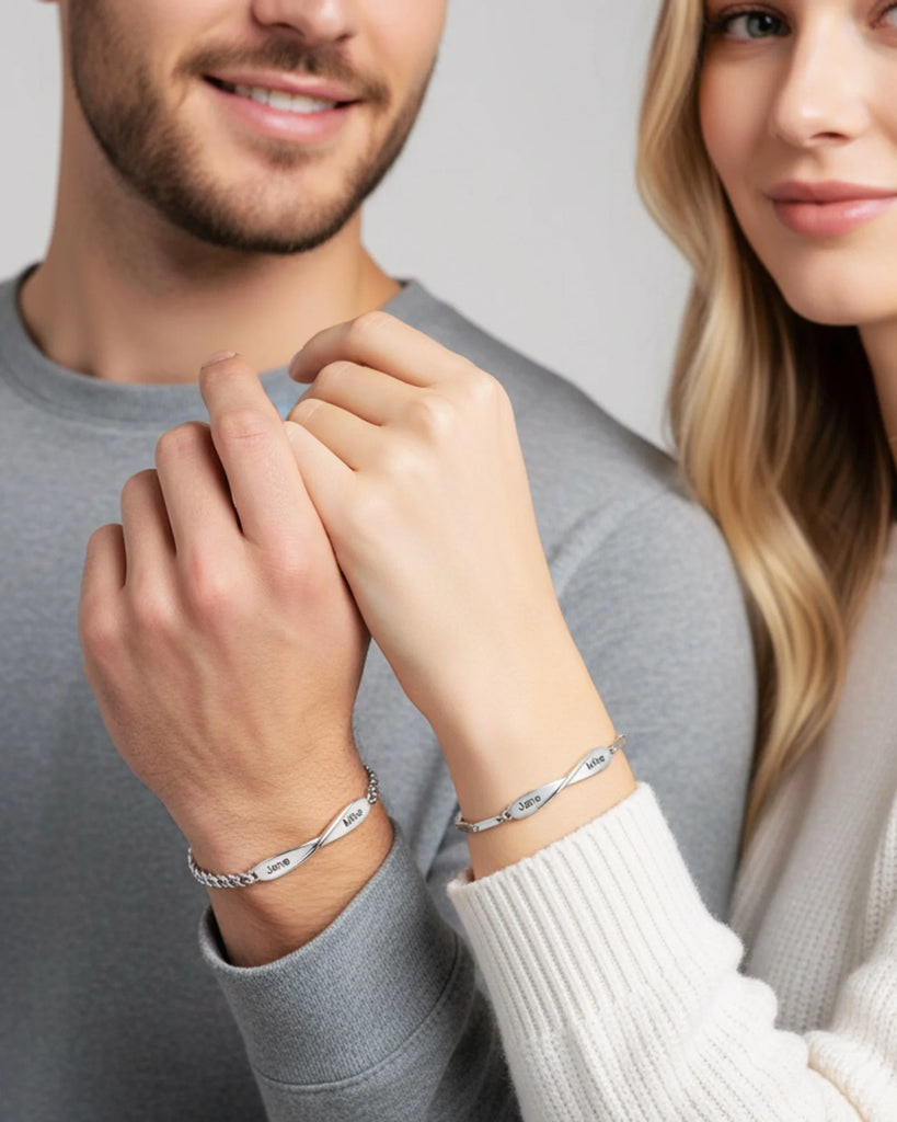 Personalized Infinity Matching Couple Bracelets IfShe Jewelry