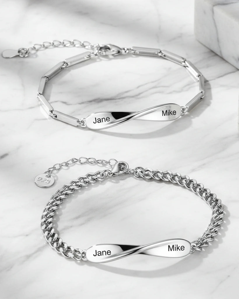 Personalized Infinity Matching Couple Bracelets IfShe Jewelry