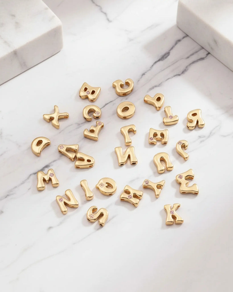 Personalized Initial & Birthstone Bracelet - Layered Gold Steel Chain IfShe Jewelry