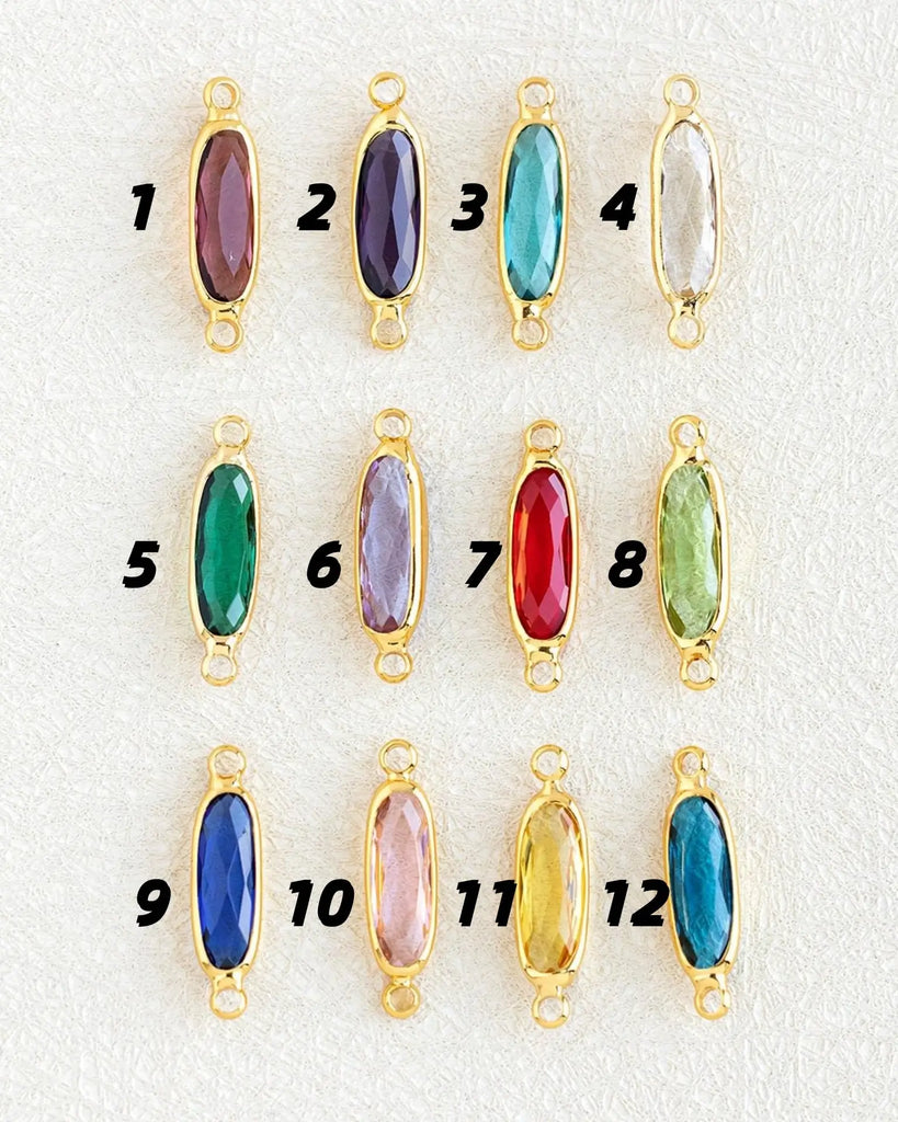 Personalized Initial & Birthstone Bracelet - Layered Gold Steel Chain IfShe Jewelry