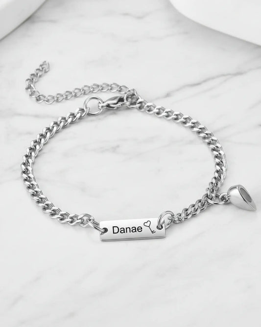 Personalized Magnetic Lock & Key Couple Bracelets IfShe Jewelry