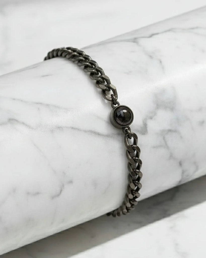 Personalized Men's Vintage Photo Projection Bracelet IfShe Jewelry