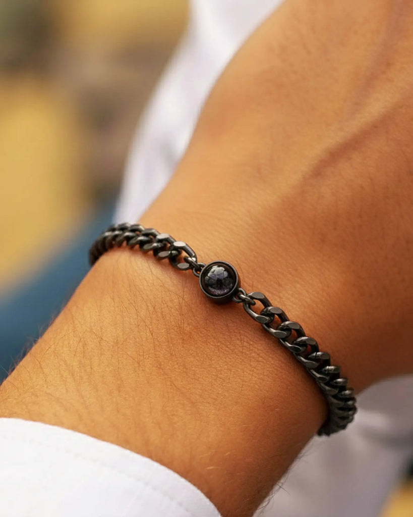 Personalized Men's Vintage Photo Projection Bracelet IfShe Jewelry