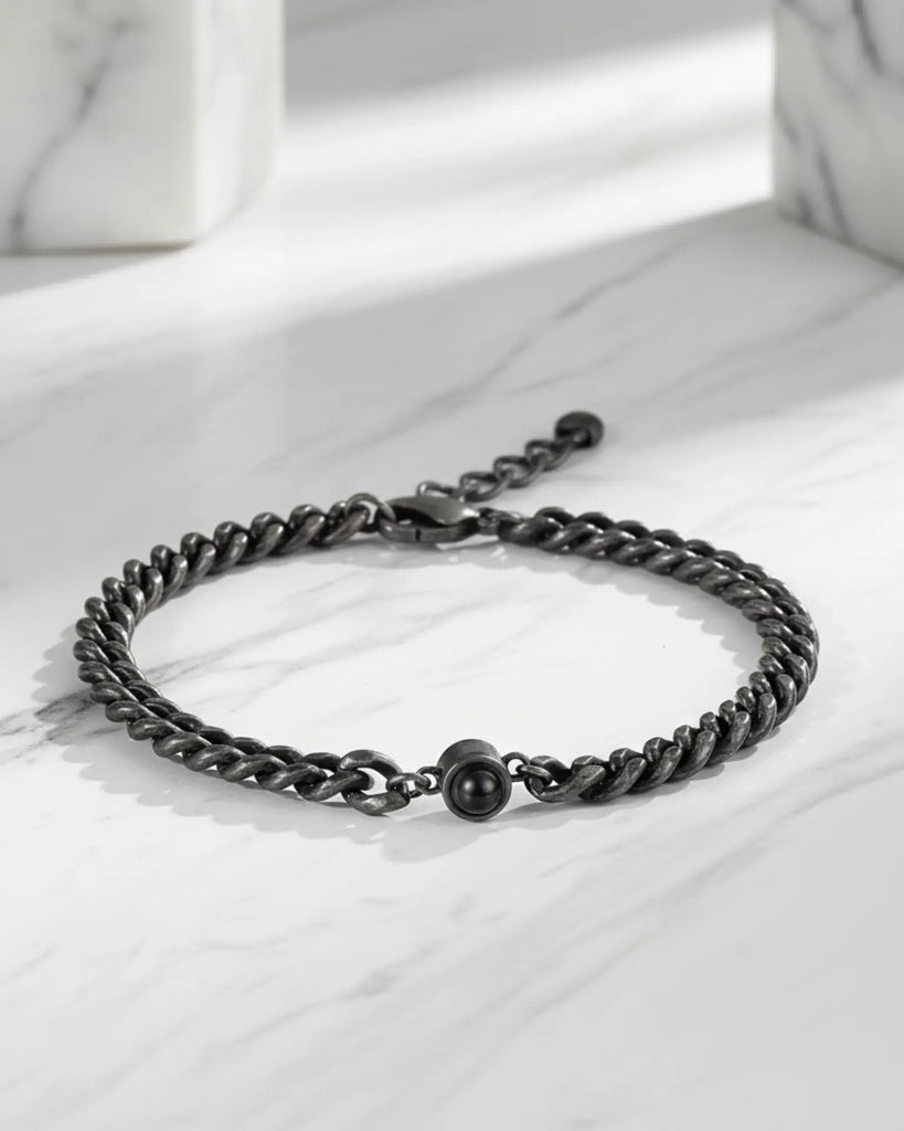 Personalized Men's Vintage Photo Projection Bracelet IfShe Jewelry