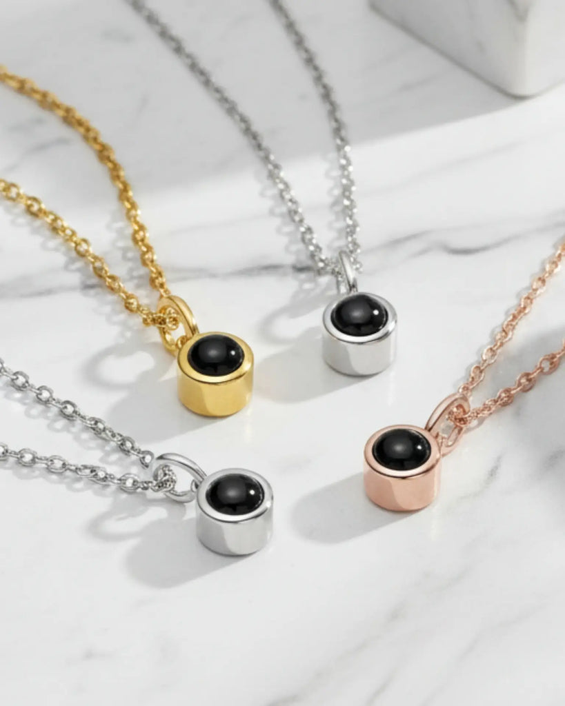 Personalized Minimalist Photo Projection Necklace IfShe Jewelry