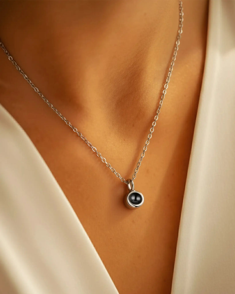 Personalized Minimalist Photo Projection Necklace IfShe Jewelry