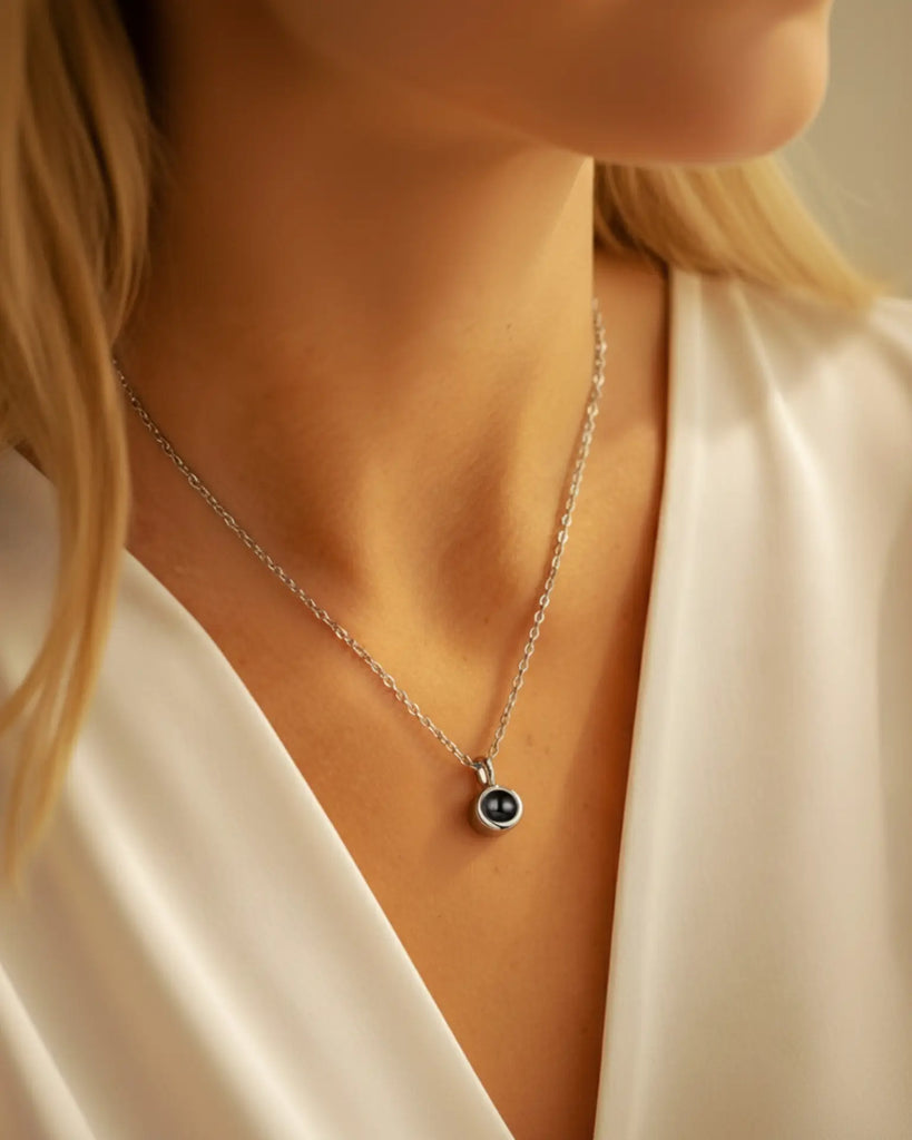 Personalized Minimalist Photo Projection Necklace IfShe Jewelry