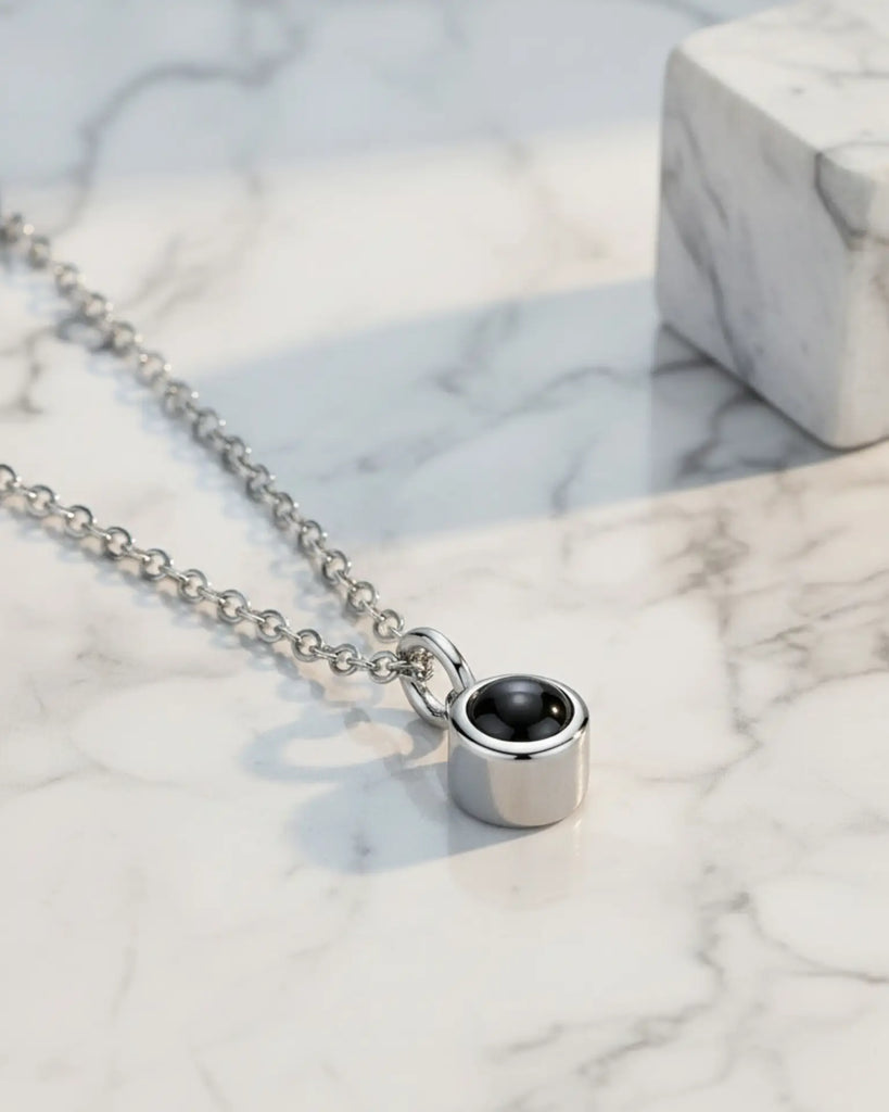Personalized Minimalist Photo Projection Necklace IfShe Jewelry