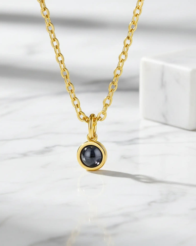 Personalized Minimalist Photo Projection Necklace IfShe Jewelry