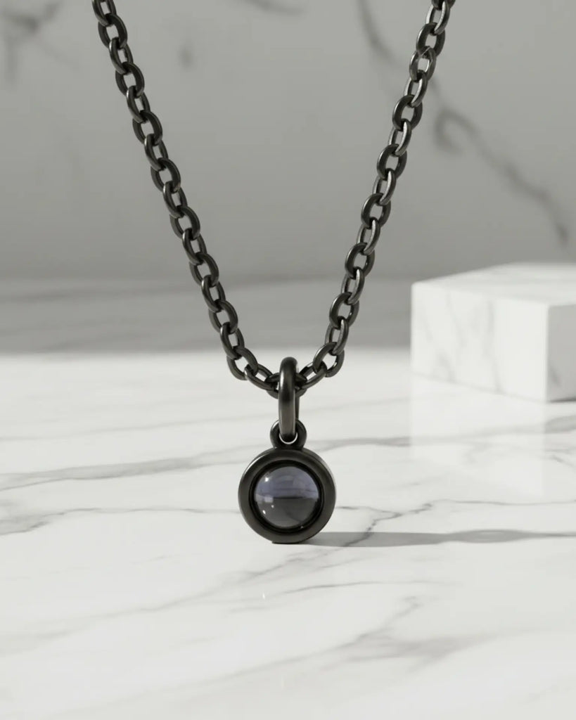 Personalized Minimalist Photo Projection Necklace IfShe Jewelry