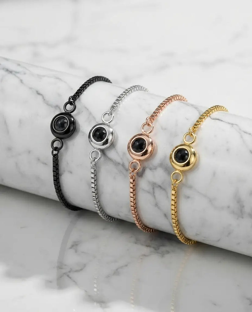 Personalized Photo Projection Bracelet - Custom Picture Inside Link Chain IfShe Jewelry
