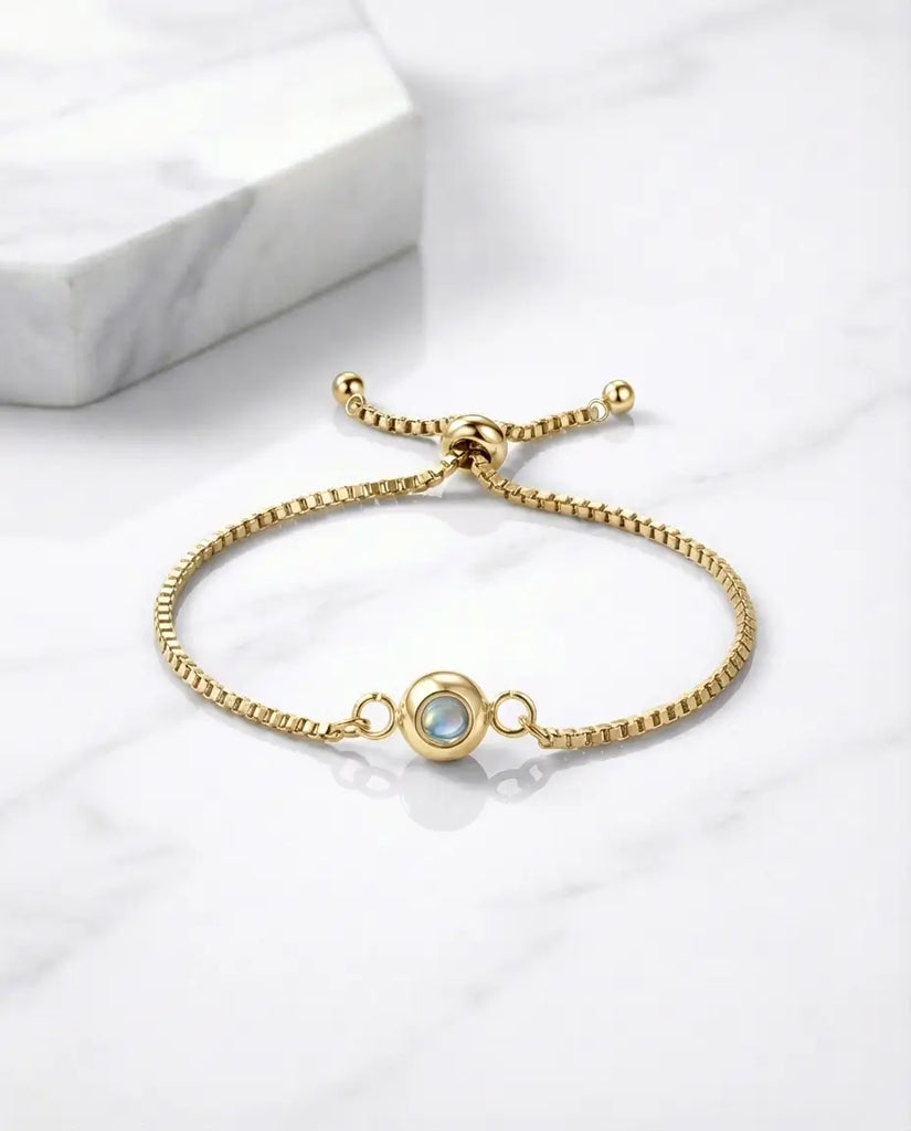 Personalized Photo Projection Bracelet - Custom Picture Inside Link Chain IfShe Jewelry