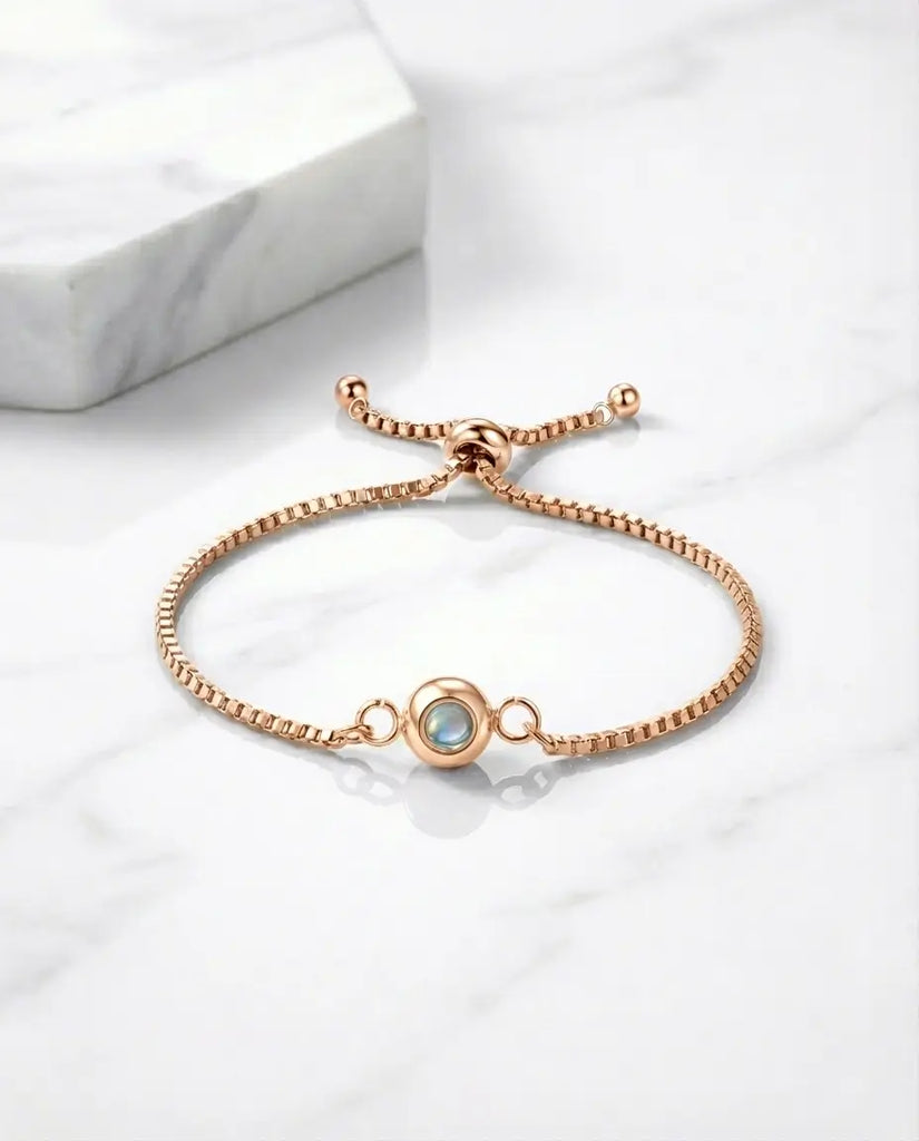 Personalized Photo Projection Bracelet - Custom Picture Inside Link Chain IfShe Jewelry