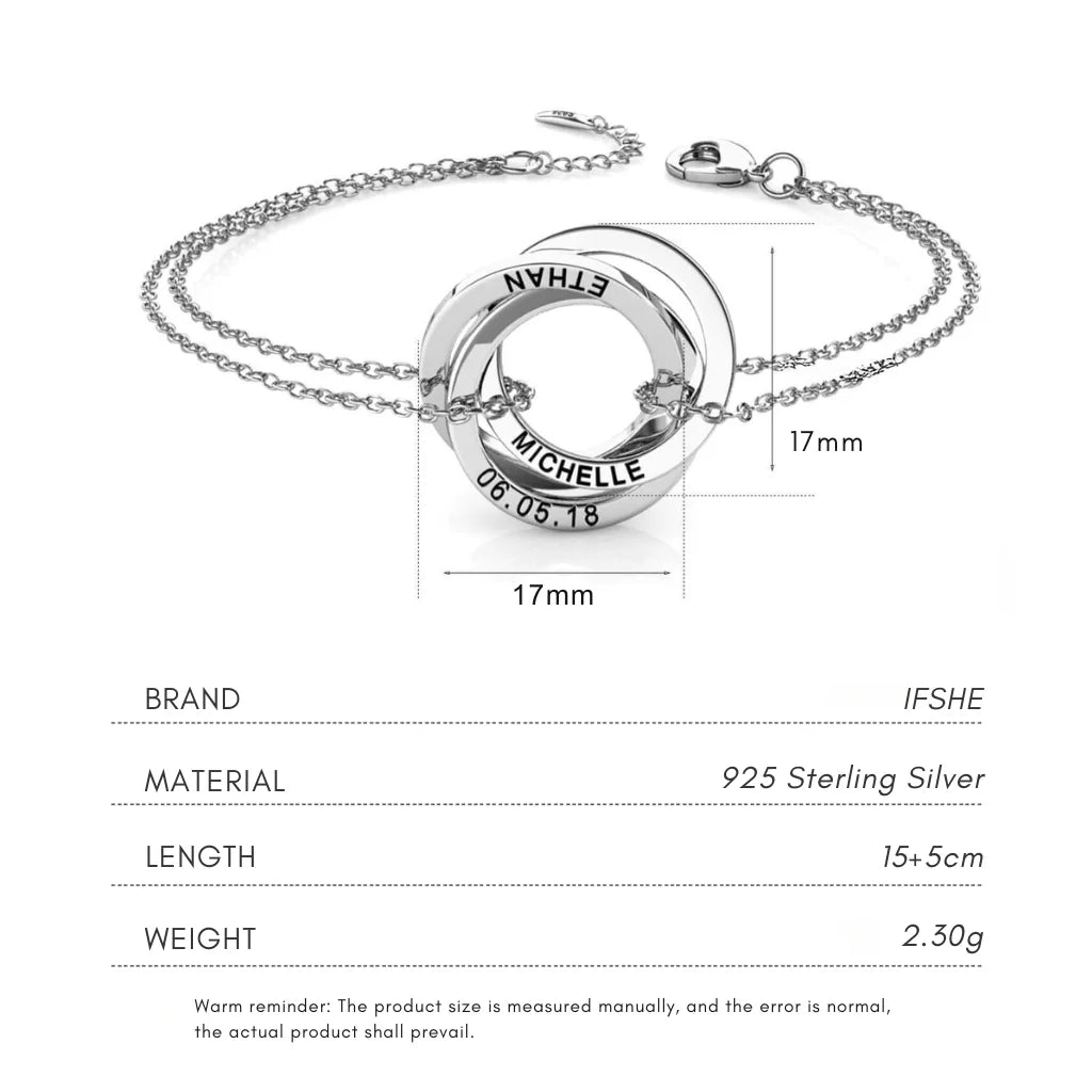 Personalized Russian Ring Bracelet
