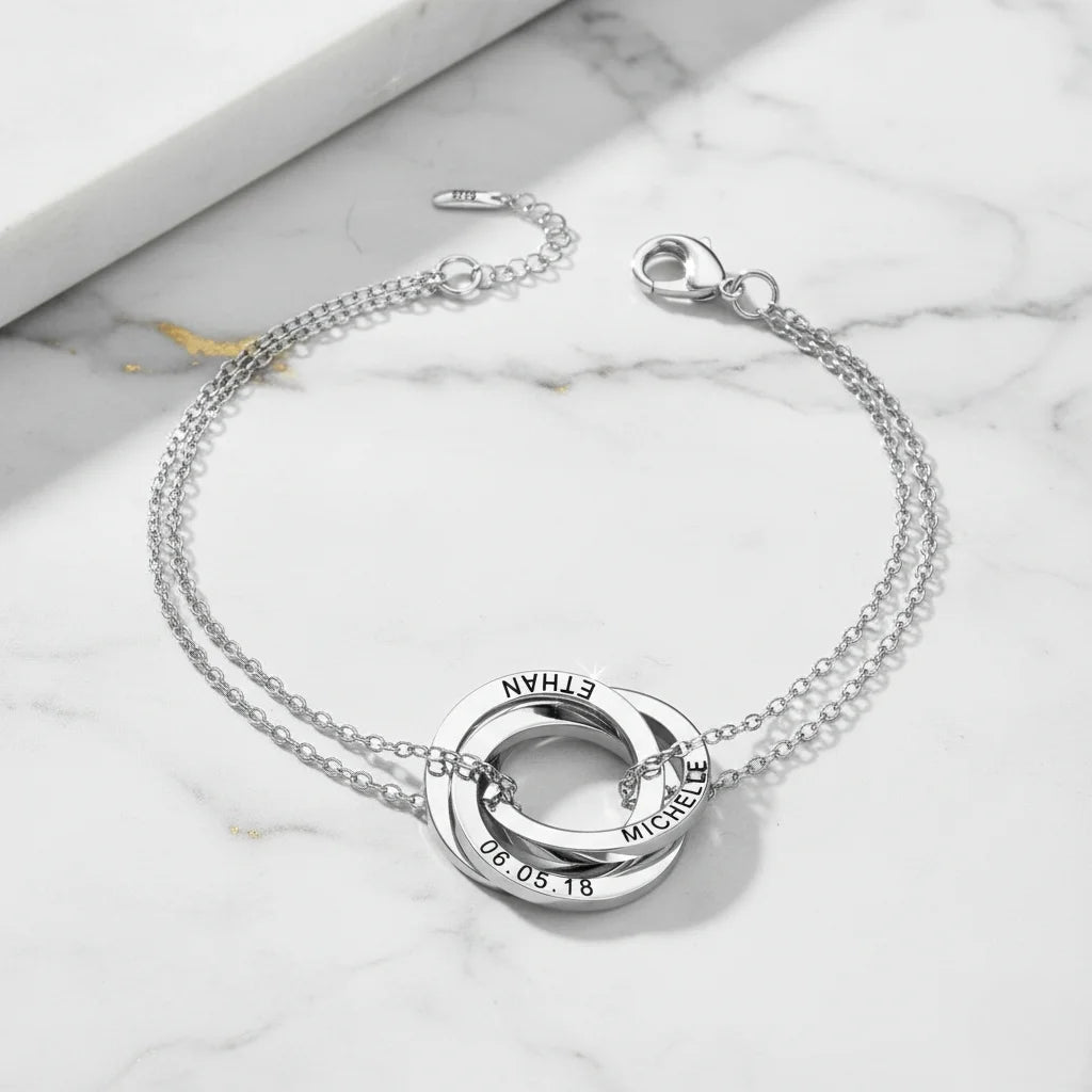Personalized Russian Ring Bracelet