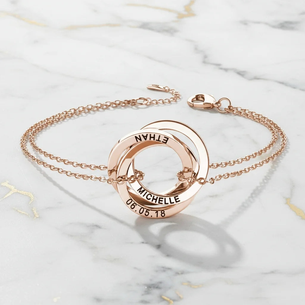 Personalized Russian Ring Bracelet