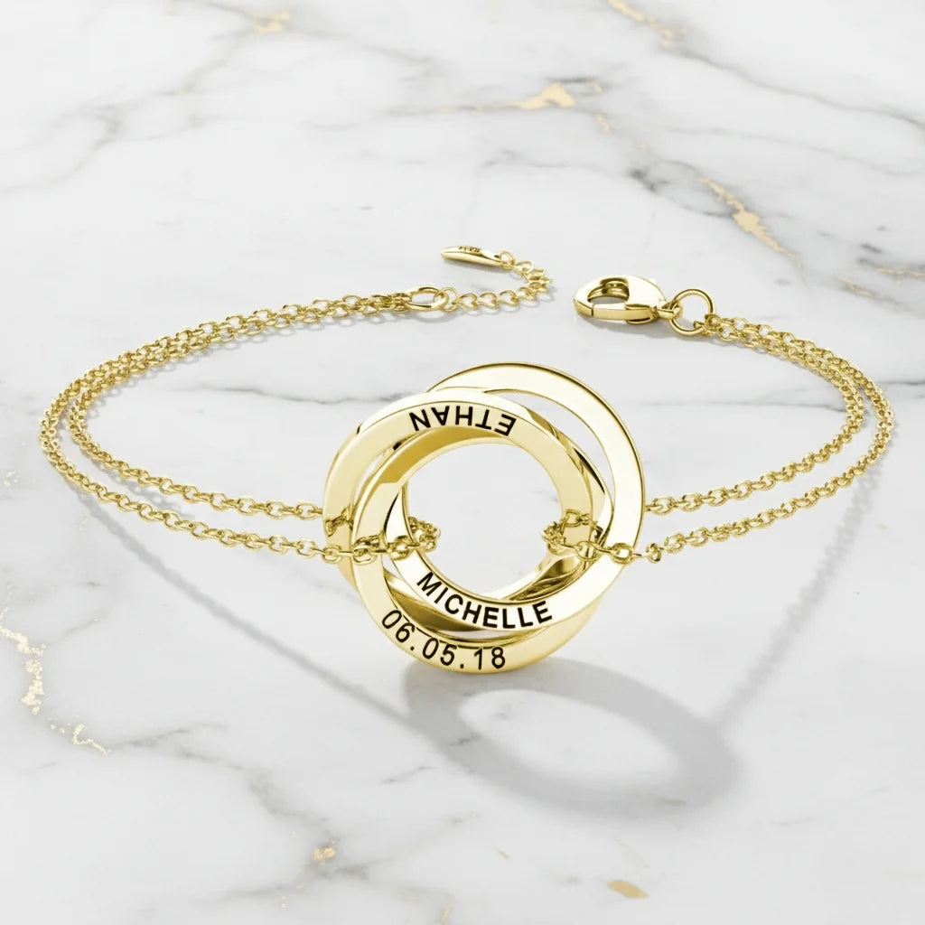 Personalized Russian Ring Bracelet